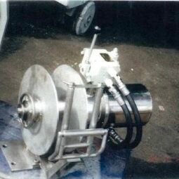 hydraulic line hauler for commercial dropline fishing boats – marine aluminum and stainless steel construction