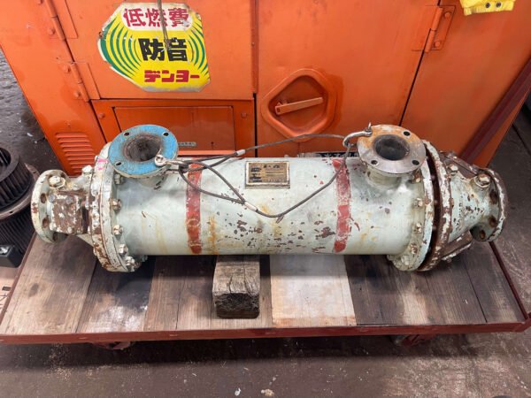 Used Yasec marine fresh water cooler for diesel engines – full unit view